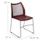 Flash Furniture Burgundy Plastic Stack Chair, PK5 5-RUT-498A-BY-GG - alternate 4